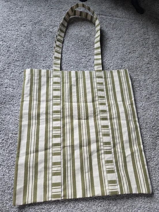 NWOT Green Striped Sézane Tote Bag - Picture 3 of 10